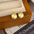 1 Pair Ig Style Solid Color Copper White Gold Plated Gold Plated Ear Studs