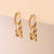 1 Pair Ins Style Animal Bear Copper Plating Inlay Zircon Gold Plated Drop Earrings