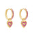 1 Pair Ins Style Fashion Heart Shape Butterfly Plating Inlay Copper Zircon Gold Plated Earrings