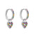 1 Pair Ins Style Fashion Heart Shape Butterfly Plating Inlay Copper Zircon Gold Plated Earrings