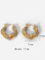 1 paire de boucles d'oreilles en acier inoxydable et Zircon, Style Ins rétro, placage torsadé