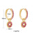 1 Pair Ins Style Round Butterfly Inlay Copper Zircon 24k Gold Plated Earrings