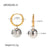 1 Pair Ins Style Round Stainless Steel Plating Drop Earrings