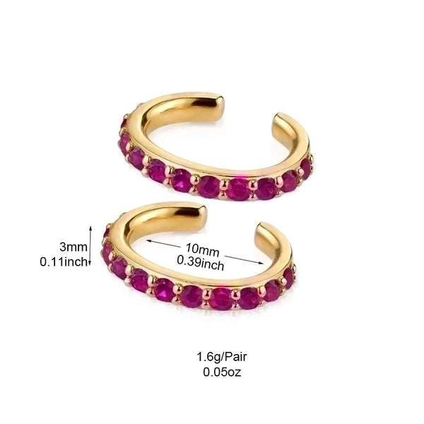 1 Pair Ins Style Minimalist Shiny C Shape Plating Inlay Copper Zircon Gold Plated Ear Clips