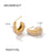 1 Pair Ins Style Streetwear C Shape Plating Inlay Stainless Steel Pearl Zircon 18k Gold Plated Ear Studs