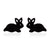 1 Pair Japanese Style Rabbit Animal Titanium Steel Plating Ear Studs