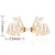 1 Pair Japanese Style Rabbit Animal Titanium Steel Plating Ear Studs