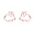 1 Pair Japanese Style Rabbit Animal Titanium Steel Plating Ear Studs