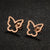 1 Pair Lady Butterfly Stainless Steel Plating Ear Studs