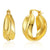 1 Pair Lady Geometric Gold Plated Copper No Inlaid Hoop Earrings