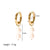 1 Pair Lady Geometric Plating Stainless Steel Freshwater Pearl Gold Plated Earrings