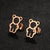 1 Pair Lady Heart Shape Butterfly Stainless Steel Irregular Plating Ear Studs