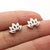 1 Pair Lady Leaf Heart Shape Stainless Steel Irregular Plating Ear Studs