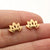 1 Pair Lady Leaf Heart Shape Stainless Steel Irregular Plating Ear Studs