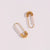 1 Pair Lady Paper Clip Imitation Pearl Titanium Steel Plating Earrings