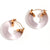 1 Pair Lady Round Plating Stainless Steel 18k Gold Plated Earrings