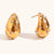 1 Pair Lady Water Droplets Plating Inlay Stainless Steel Artificial Diamond 18k Gold Plated Ear Studs