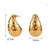 1 Pair Lady Water Droplets Plating Inlay Stainless Steel Artificial Diamond 18k Gold Plated Ear Studs