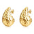 1 Pair Lady Water Droplets Plating Inlay Stainless Steel Artificial Diamond 18k Gold Plated Ear Studs