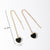 1 Pair Luxurious Simple Style Oval Heart Shape Flower Tassel Plating Inlay Stainless Steel Diamond 18k Gold Plated Ear Line