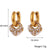 1 Pair Modern Style Artistic Square Stainless Steel Plating Inlay Artificial Pearls Rhinestones 18k Gold Plated Drop Earrings