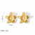 1 Pair Modern Style Flower Butterfly Ginkgo Leaf Polishing Plating Stainless Steel 18k Gold Plated Ear Studs