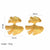 1 Pair Modern Style Flower Butterfly Ginkgo Leaf Polishing Plating Stainless Steel 18k Gold Plated Ear Studs