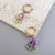 1 Pair Modern Style Flower Plating Stainless Steel 18k Gold Plated Earrings