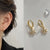 1 Pair Modern Style Korean Style Moon Heart Shape Butterfly Inlay Brass Zircon Drop Earrings