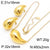 1 Pair Modern Style Simple Style Solid Color Plating Stainless Steel 18k Gold Plated Earrings