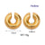 1 Pair Modern Style Simple Style Solid Color Plating Stainless Steel 18k Gold Plated Earrings