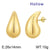 1 Pair Modern Style Simple Style Solid Color Plating Stainless Steel 18k Gold Plated Earrings