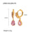 1 Pair Modern Style Water Droplets Stainless Steel Plating Inlay Zircon 18k Gold Plated Drop Earrings