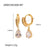 1 Pair Modern Style Water Droplets Stainless Steel Plating Inlay Zircon 18k Gold Plated Drop Earrings