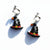 1 Pair Novelty Bat Epoxy Resin Earrings