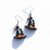 1 Pair Novelty Bat Epoxy Resin Earrings