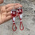 1 Pair Novelty Blood Bag Irregular Stamping Plastic Drop Earrings