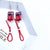 1 Pair Novelty Blood Bag Irregular Stamping Plastic Drop Earrings