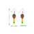 1 Pair Novelty Cactus Star Skull Arylic Drop Earrings