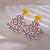 1 Pair Pastoral Christmas Tree Printing Arylic Drop Earrings