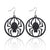 1 Pair Punk Water Droplets Pu Leather Drop Earrings