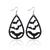 1 Pair Punk Water Droplets Pu Leather Drop Earrings