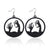 1 Pair Punk Water Droplets Pu Leather Drop Earrings