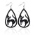 1 Pair Punk Water Droplets Pu Leather Drop Earrings