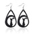 1 Pair Punk Water Droplets Pu Leather Drop Earrings