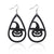 1 Pair Punk Water Droplets Pu Leather Drop Earrings