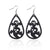 1 Pair Punk Water Droplets Pu Leather Drop Earrings