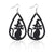 1 Pair Punk Water Droplets Pu Leather Drop Earrings