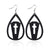 1 Pair Punk Water Droplets Pu Leather Drop Earrings