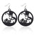 1 Pair Punk Water Droplets Pu Leather Drop Earrings